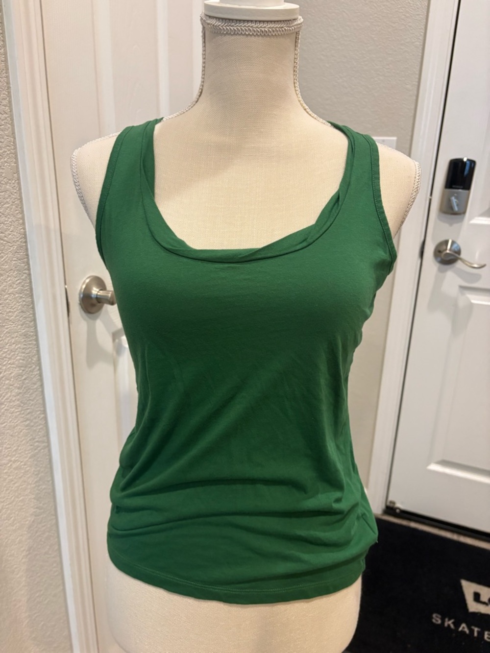 Talbots Emerald Green Double-Layer Scoop Tank